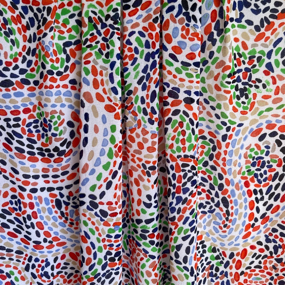 Liz Claiborne Sleeveless Multicolor Swirl Print Top White/Pink/Blue/Green Size L - Picture 3 of 9